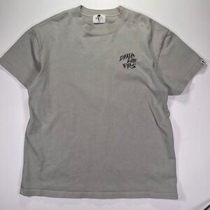 Warren Lotas Ghost Dog Graphic T-Shirt Mens Large Grey Death Life Eyes Samurai